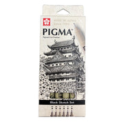 Sakura Pigma Micron 6pc Black Set A