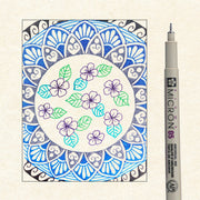 Sakura Pigma Micron 6pc 05 Mandala Set B (Cool Tones)