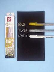Sakura Gelly Roll 3pc Set Gold, Silver, White