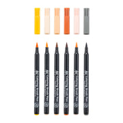 Sakura Koi Colouring Brush Pen, 6pc Set Portrait