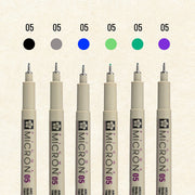 Sakura Pigma Micron 6pc 05 Mandala Set B (Cool Tones)