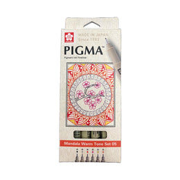 Sakura Pigma Micron 6pc 05 Mandala Set A (Warm Tones)
