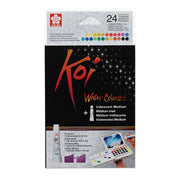 Koi Watercolour Pocket Field Sketch Box 24 colours + Iridescent Medium